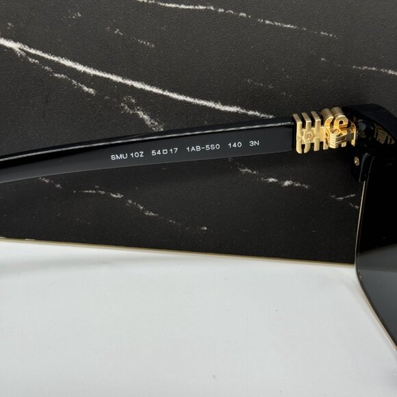 NEW MIU MIU MU10ZS 1AB5S0 WOMEN MIU MIU BLACK GOLD SUNGLASSES MU 10ZS 1AB5S0 - Picture 11 of 13